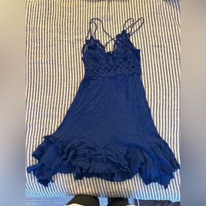 Free People Trendy Blue Dress